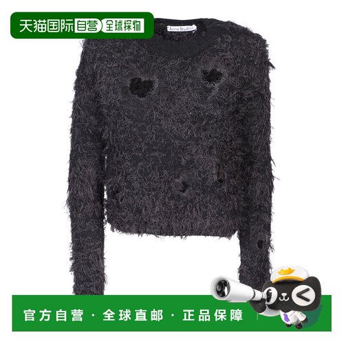 1h可退 香港直邮ACNE STUDIOS 女士针织衫 A60473BLACK AW2023 黑