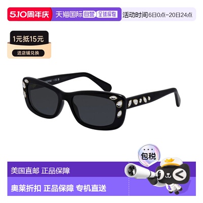 自营Swarovski Women's SK6008 54mm Sunglasses - black 美国奥