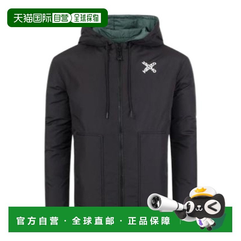 香港直邮KENZO 男士外套 FB650U5851NH99M SS2025 黑色 长袖连帽