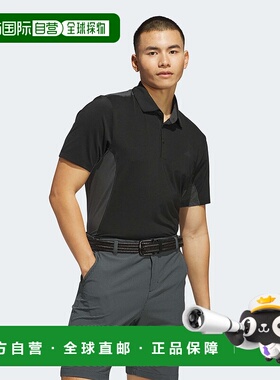 1h可退 日本直邮adidas 男士面料混搭网眼短袖高尔夫 Polo 衫 KUH