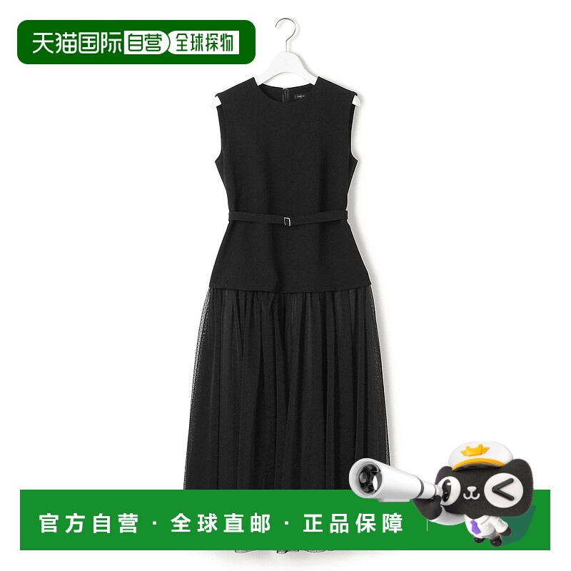 1h可退 日本直邮APPLAUDIR女士异材质拼接点点网纱连衣裙 OPA3GS0