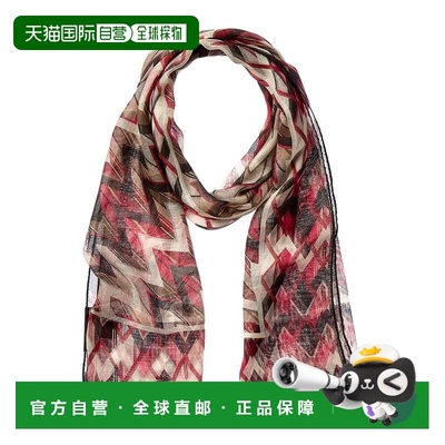 自营Missoni Silk-Blend Scarf - pink 美国奥莱直发