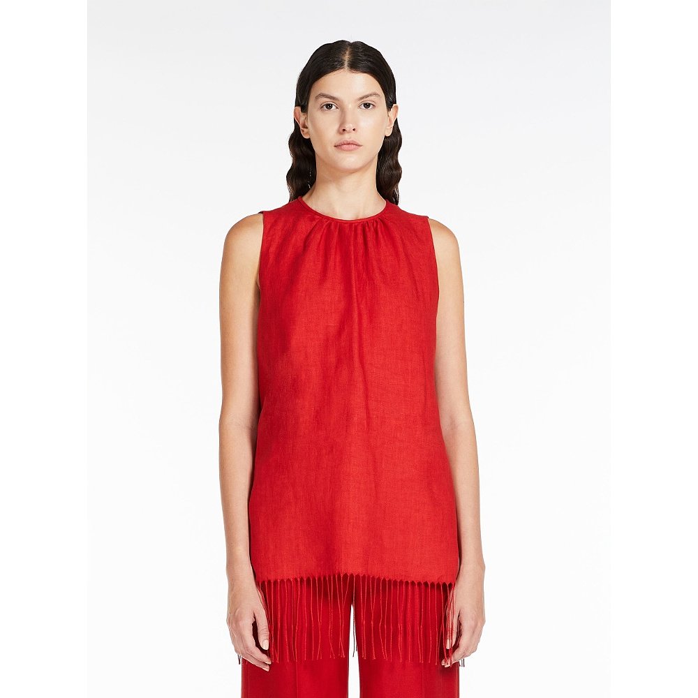 MAX MARA 女士衬衫 1161013206002 SS2024 红色 无袖罩衫图片