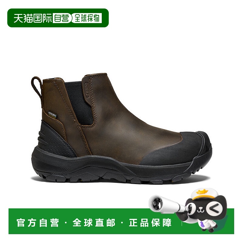 日本直邮KEEN Revel IV CHELSEA 舒适 短筒 切尔西靴 男 棕黑色