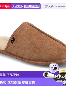 自营 vance co.Vance男式Duncan Shearing磨砂拖鞋-栗色 美国奥莱