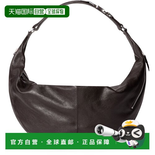 自营欧洲直邮LEMAIRE 女士深巧克力色水牛皮拼接牛皮大号Quiver C