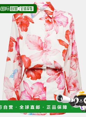 香港直邮The Attico 女士 Margot 花朵棉质衬衫式连衣裙 001288