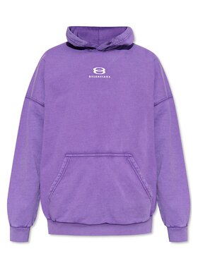 Balenciaga 巴黎世家 女士 徽标长袖连帽卫衣 675003TLVG1