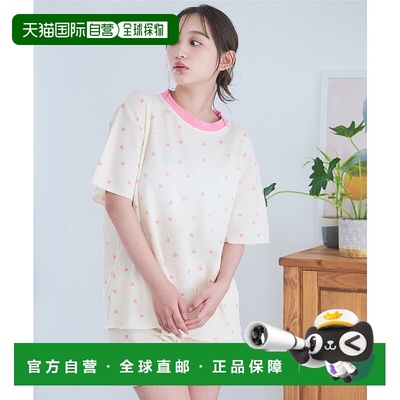 日本直邮Fruit of the Loom FTL华夫格心形露肩半袖T恤 [FR6467EW