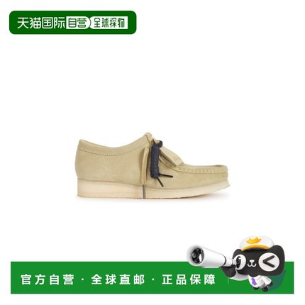 自营欧洲直邮Clarks Wallabee男士米绿色绒面革低帮鞋
