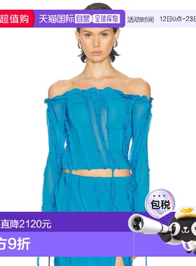 1h可退 香港直邮Blumarine 蓝色情人 女士 长袖上衣 A522C385A