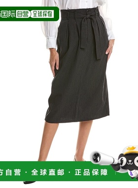 自营 the great.THE GREAT 长裤羊毛混纺铅笔裙 - 灰色 美国奥莱