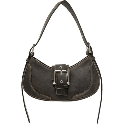 美国直邮osoi女士单肩包拉链徽标日常搭配时尚百搭 简约精致女包