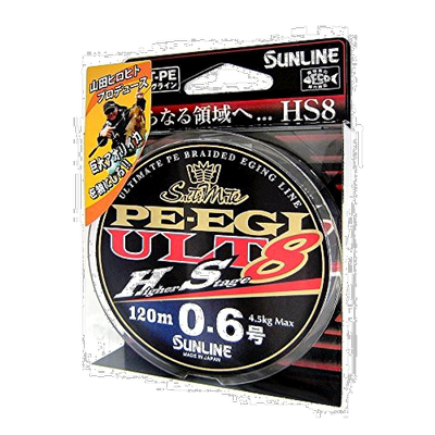 自营｜Sunline桑濑 PE线 垂钓 ULT HS8 120m 0.6号 4.5kg 8根鱼线