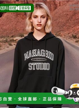 韩国直邮MAHAGRID街头潮牌24年新款美式复古校园休闲卫衣MG2ESMM4
