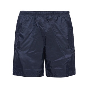 PRADA 男士短裤 UB3331WQ9S231F0ABB AW2024 蓝色 再生尼龙泳裤