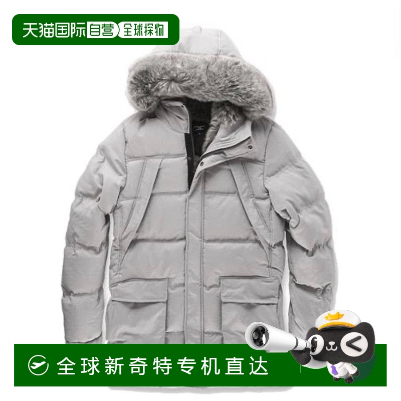 自营jordan craig男款 Fargo 毛皮衬里派克大衣 2.0 浅灰色 - 浅