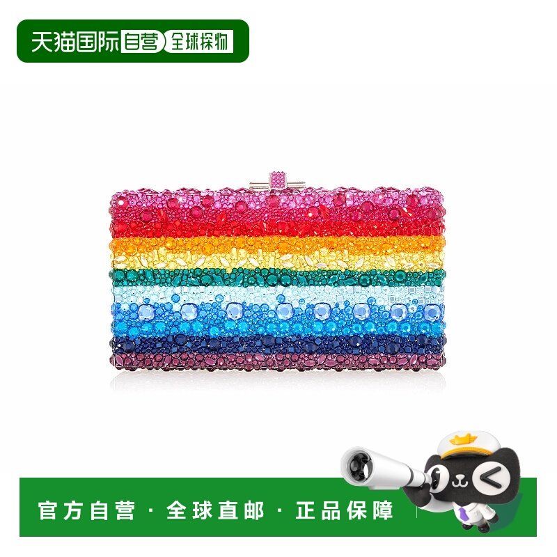 自营judith leiber coutureSLEEK RECTANGE-银色多色 美国奥莱直