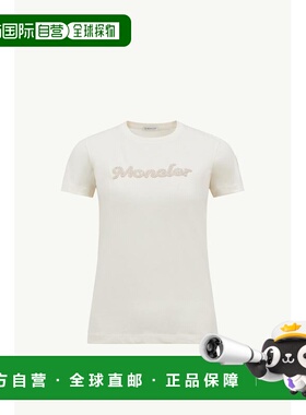 1h可退 香港直邮Moncler 盟可睐 女士 珠绣标识棉质T恤 K10938C00