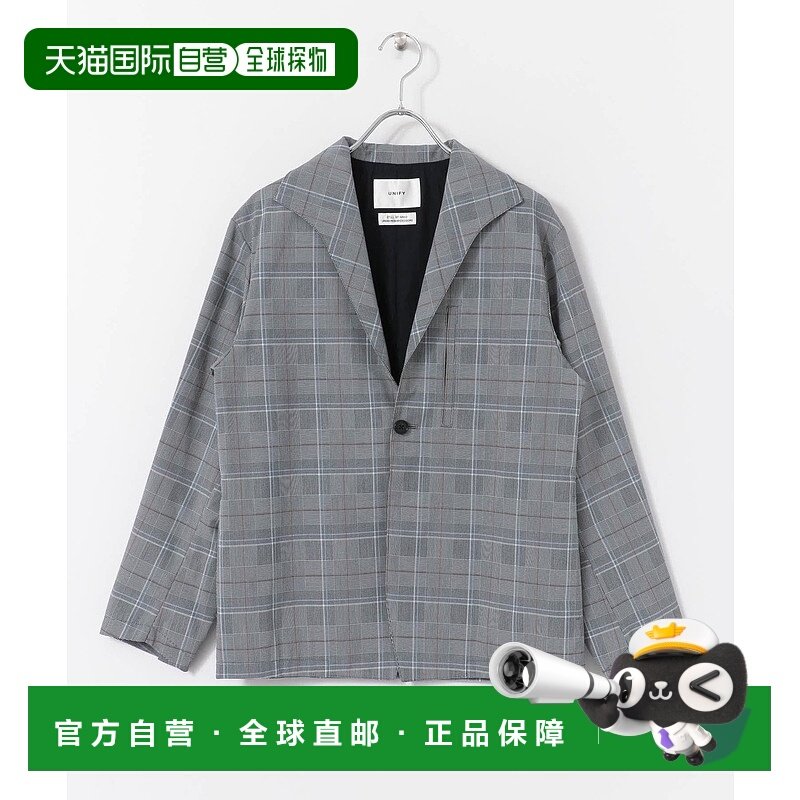 1h可退 日本直邮UNIFY 女装 Panama棉质混纺轻便格纹西装外套 JK0