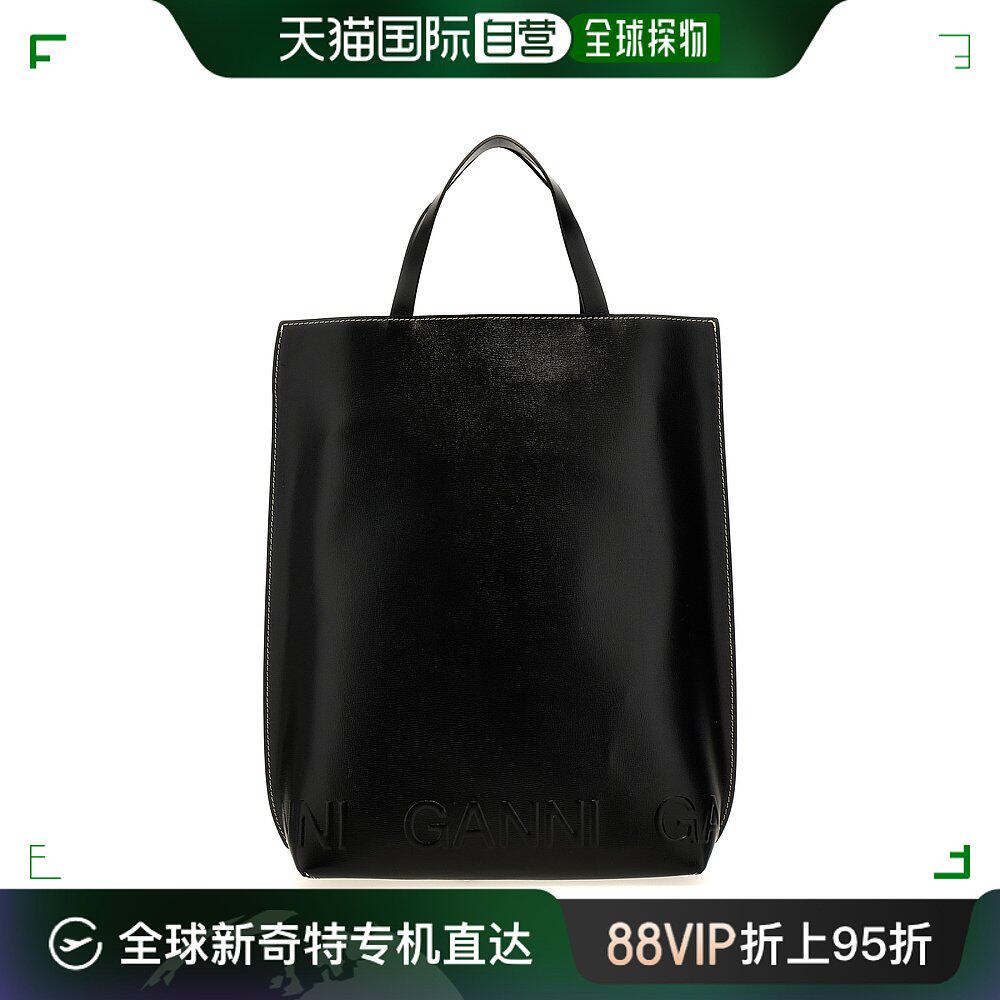 香港直邮潮奢 ganni 甘尼 女士 banner medium shopping bag 托特