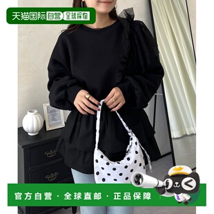 1h可退 日本直邮prose verse 女装 荷叶边肩部网纱圆点连帽卫衣 P