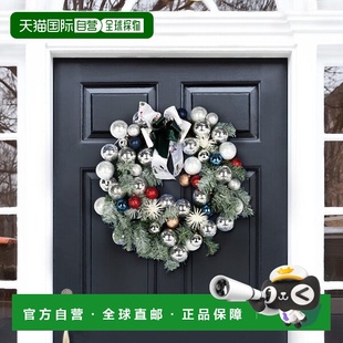 自营 safavieh人造 20 英寸松木 LED 花环带装饰品 - 多 美国奥莱