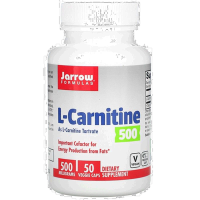 香港直发JARROW杰诺L-肉碱素食胶囊促进碳水化合物的代谢50粒