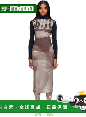 1h可退 香港直邮潮奢 ELLISS 女士 独家发售棕色连衣裙 FormHighN
