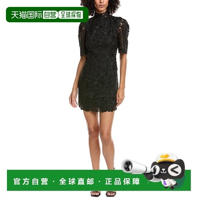 自营ba&sh巴什帕维尔迷你连衣裙-黑色 美国奥莱直发