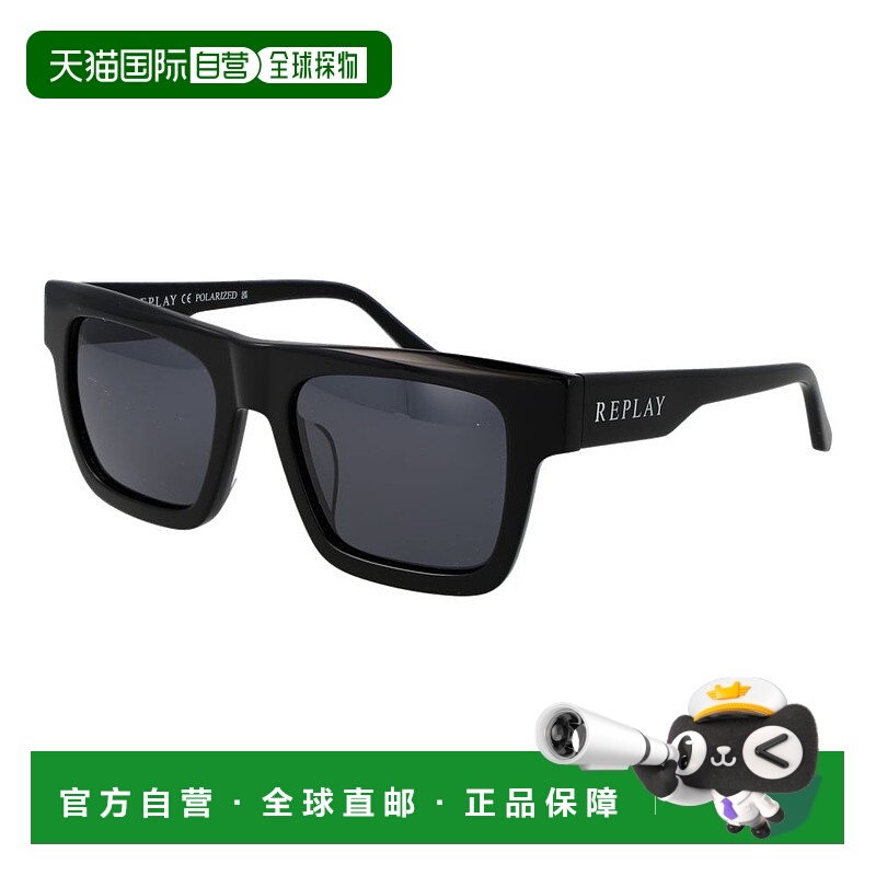 自营Replay Plastic Men's Sunglasses - black 美国奥莱直发