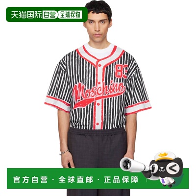 香港直邮Moschino 莫斯奇诺 男士 黑色 & 白色 Sport Inspired T