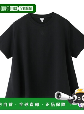 日本直邮LOEWE TRAPEZE TOP 圆领T恤 黑色 女士S540y22x71 1100