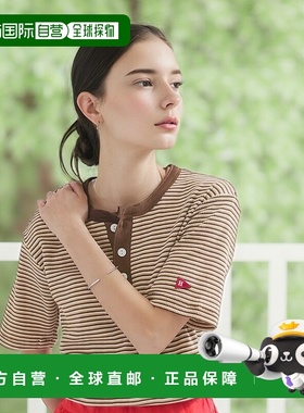 1h可退 日本直邮Healthknit女士多彩条纹短袖T恤 2025AGUM35370