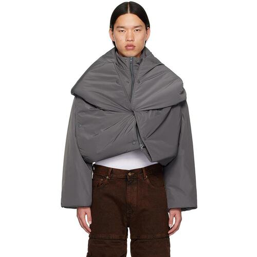美国直邮Y Project 灰色按扣夹克 男装羽绒服 轻便保暖防风
