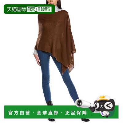 自营Portolano Lightweight Cashmere Poncho - brown 美国奥莱直