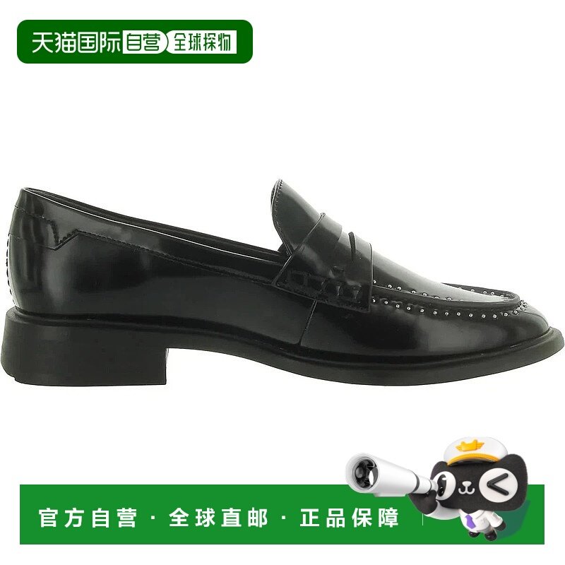 自营Franco Sarto Eden Flat Women Black Studded Moc Toe Penny