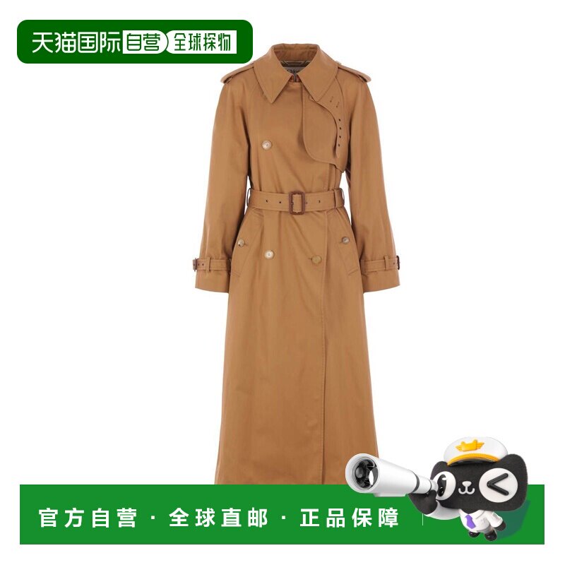 1h可退 香港直邮潮奢 Chloe 蔻依 女士 束带双排扣大衣 CH25AMA19