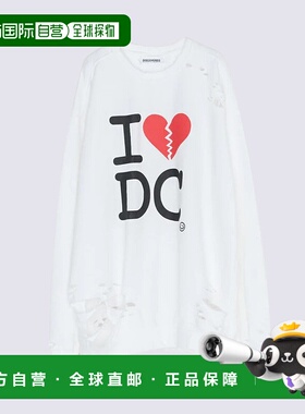 1h可退 日本直邮DISCOVERED男装 宽松版型 半破心图案 绒感卫衣 1