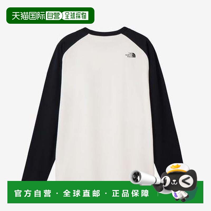 日本直邮THE_NORTH_FACE拼接圆领长袖棒球T恤男款 NT82591-WK北面