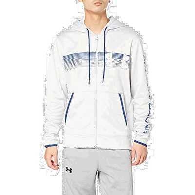 【日本直邮】UNDER ARMOUR安德玛男士运动外套FULLZIP BAR LOGO灰