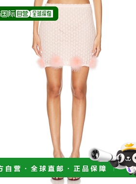 1h可退 香港直邮Blumarine 蓝色情人 女士 透视迷你半身裙 A444G0