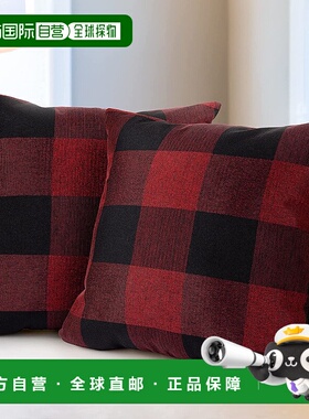 zulay kitchenPack of 2 Buffalo Plaid Throw Pillow Covers 16x