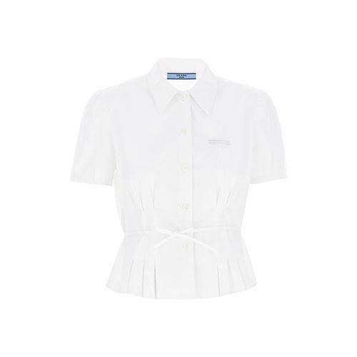 潮奢 Prada 普拉达 女士 褶裥衬衫 P499HSOOO1XV2