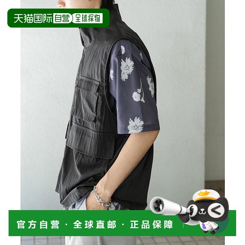 1h可退 日本直邮SENSE OF PLACE男士夏季多口袋轻质马甲 AAA517B1
