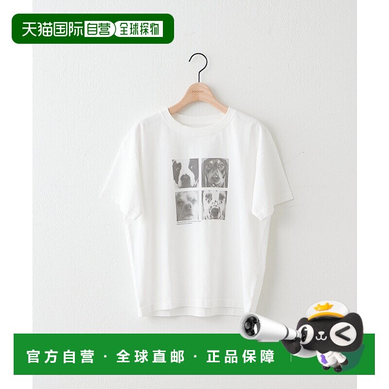 1h可退 日本直邮Discoat 男女同款动物图案照片T恤 DPZ2051406A00