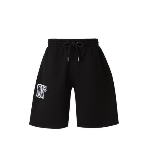 1h可退 香港直邮off-white 男士 米白黑色短裤 44MCI013F26F00500