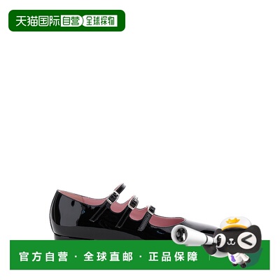 1h可退 香港直邮Carel 女士 'Kina' Straps 黑色玛丽珍粗跟漆皮高