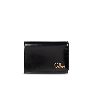 CHLOÉ 女士卡包 CH25SP483O16001 SS2025 黑色 Wallet Iconic