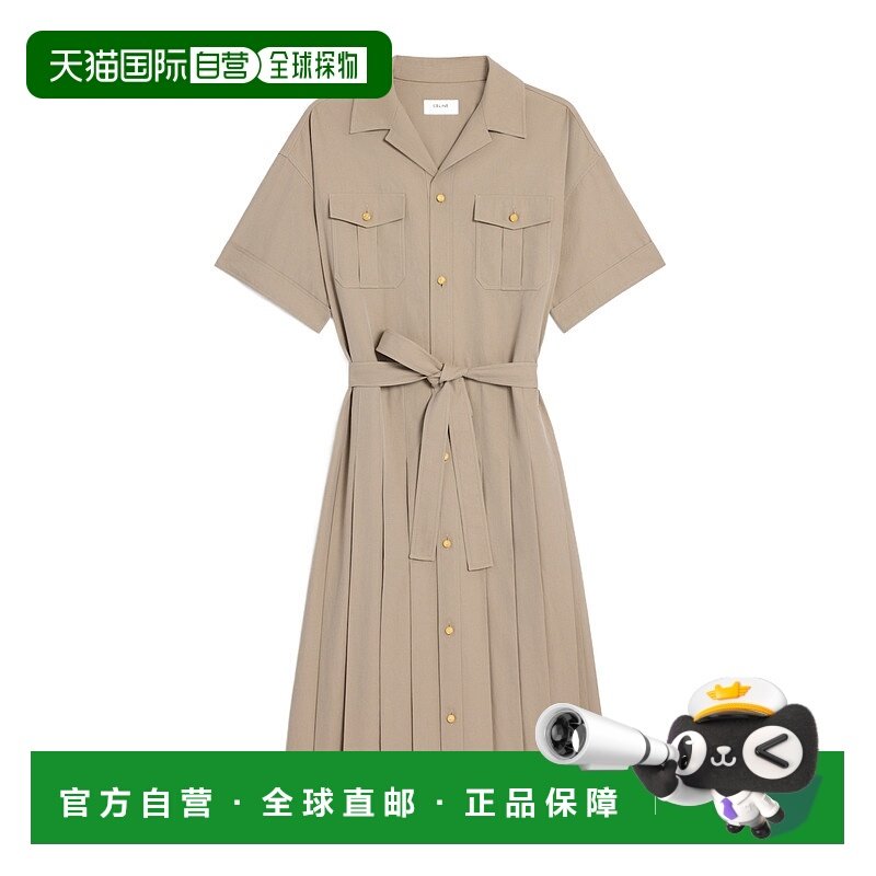 香港直邮CELINE 女士连衣裙 RR0GE0L1203UN AW2025 卡其色